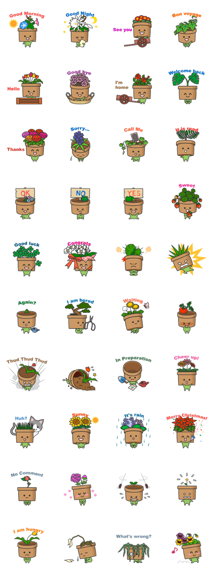Cute potted plant English