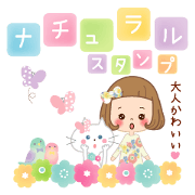 Natural sticker of the girl