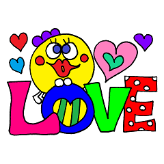 LOVE and HEART sticker