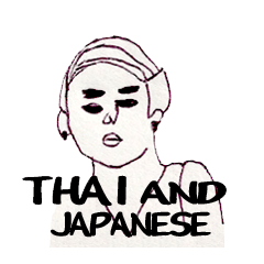 Thai and Japan stickers.