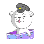 The white bear which I look down on