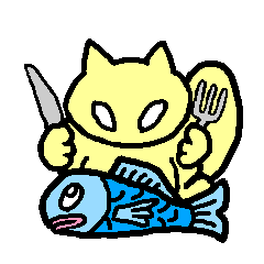 Daily Sticker of Cat & Fish Partner