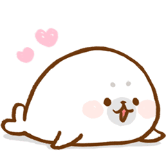 fluffy baby seals – LINE stickers | LINE STORE