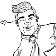 Weired Person talks in black and white