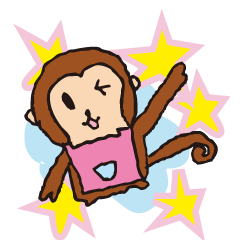 귀여운 원숭이 우표