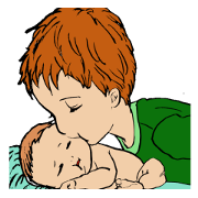 baby with family