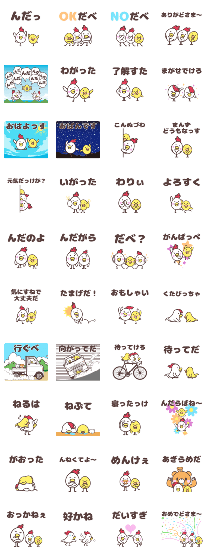 birds family dialect for tohoku