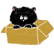 fluffy-blackkitty -crayon version-