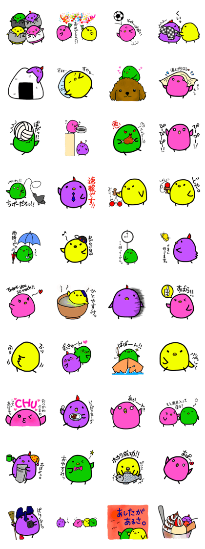 FOUR COLORS CHICKS 2