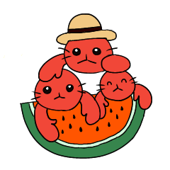 Summer lobster sticker