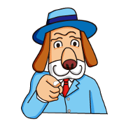 Excellent detective puppy