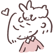 heart warming girl & rabbit 2