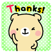 Sticker of cute and laid-back bear