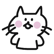 Sticker of pretty white cat