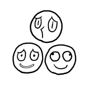 with three people