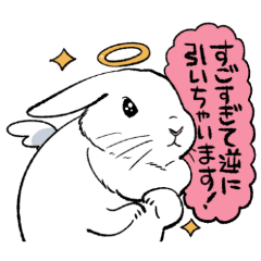 super cute angel rabbit
