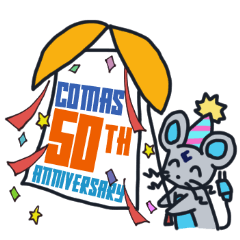 COMAS 50th anniversary character Komouse