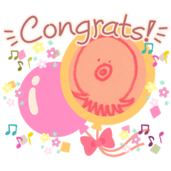 Octopus and congratulation