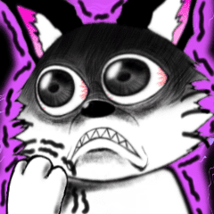 Kucing Kartun 2 Stiker Line Line Store