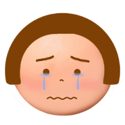 Big face girl sticker