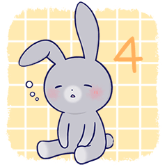 Lovey-dovey rabbit Gray rabbit ver.4