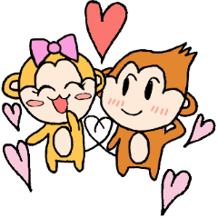 Good friend couple -Lovers monkeys-