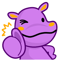 Hippo daily sticker