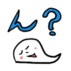 Japanese kawaii ghost sticker