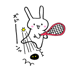 Squash Sticker with Rabbit