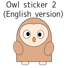 Owl sticker 2(English version)