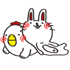 Chicken & Rabbit Sticker!!