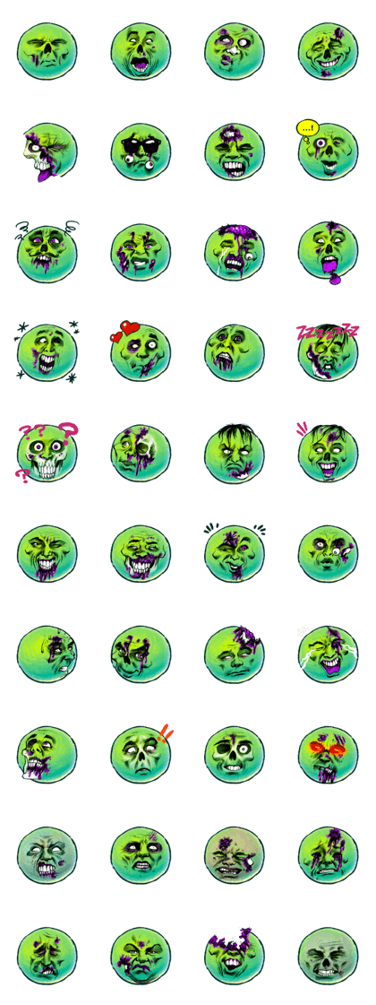 Honest Zombie Emojis