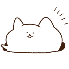 white cat "poyo" stickers