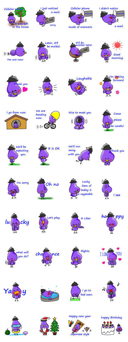 Eggplant chick English version