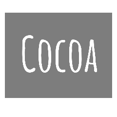 cocoa.   k