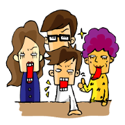Square people who talk come