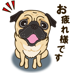 A sticker willingly. Pug