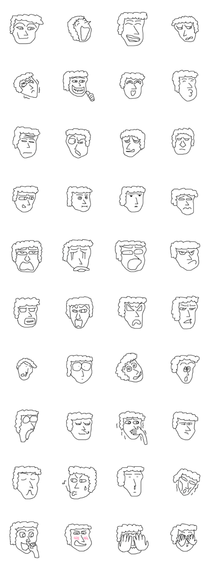 a man of various expressions