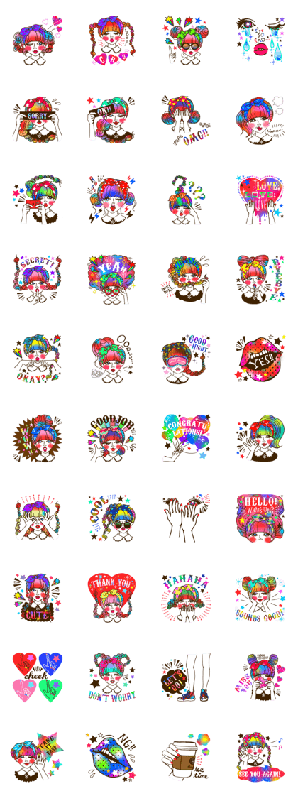 HARAJUKU-GIRL(HIGH-QUALITY sticker vol1)