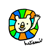 Happy colorful lion