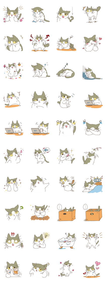 Daily life of Hachiware Cat.