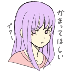purple haired girl