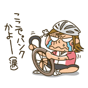 Bicycle has a flat tire