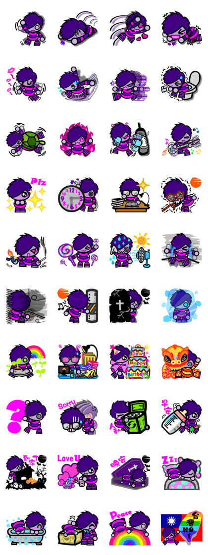 Purple Joker robot