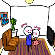 Love birds are in the room.