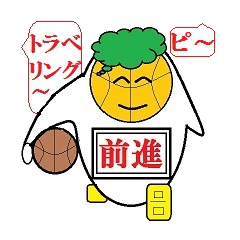 Basketball mascot sticker