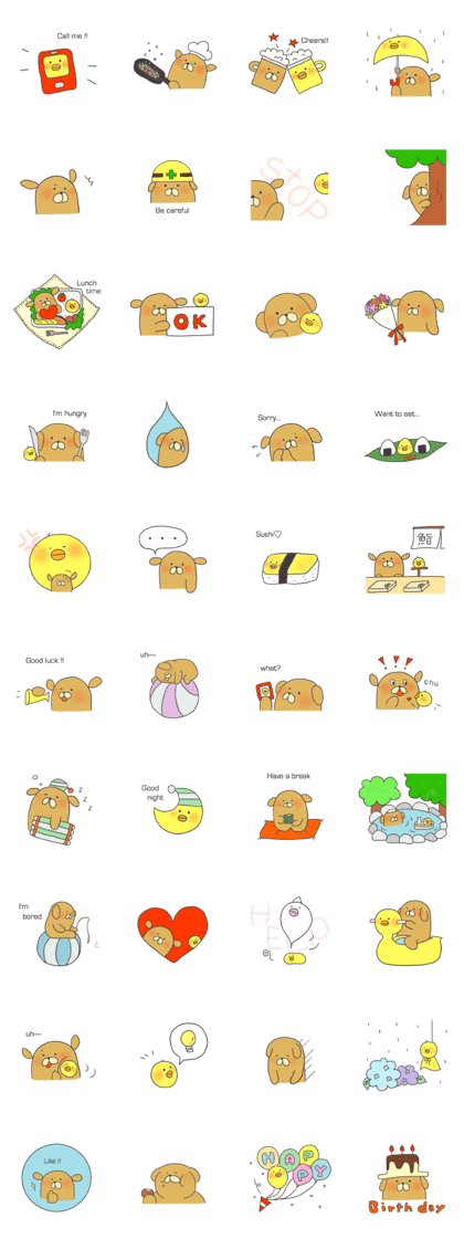 Mogu and Mukapi of stickers