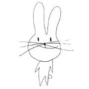 Unusual rabbit sticker