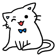 blue cat in rainbow cats