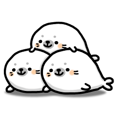 Sticker of Cute Seals